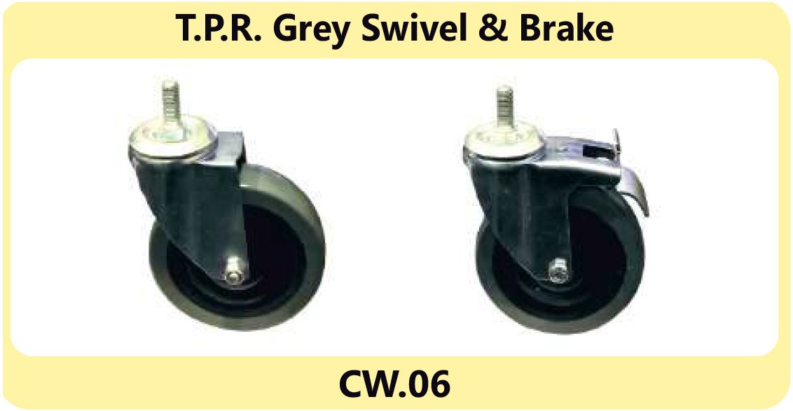 T P R Grey Swivel Brake